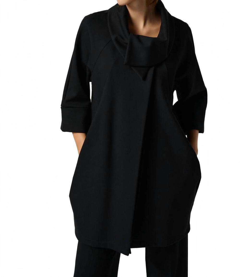 NEW JOSEPH RIBKOFF classic cocoon coat in black